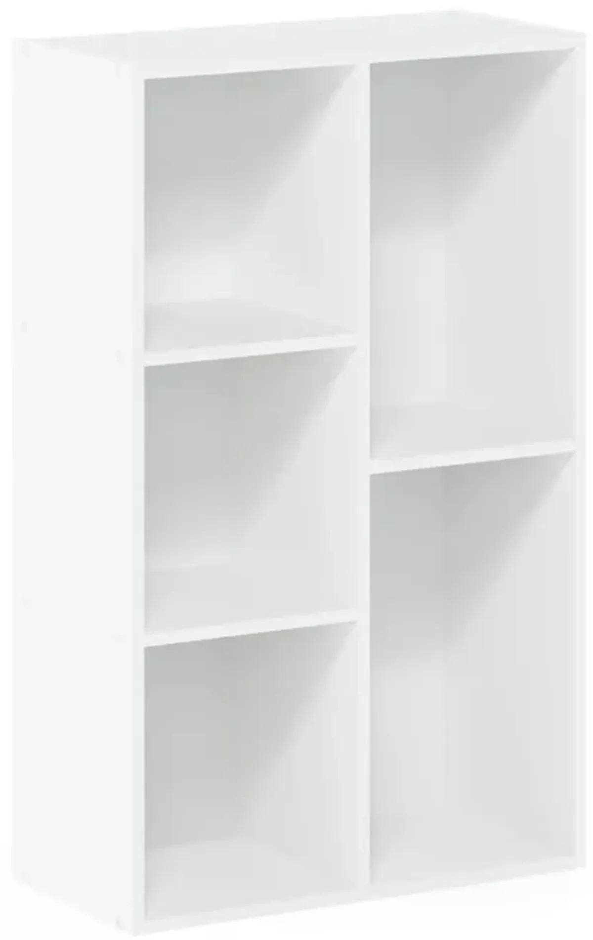 Furinno Luder 5-Cube No Tool Assembly Open Shelf, White