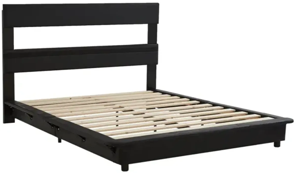 Queen Size Upholstered Platform Bed With Sensor Light And Ergonomic Design Backrests