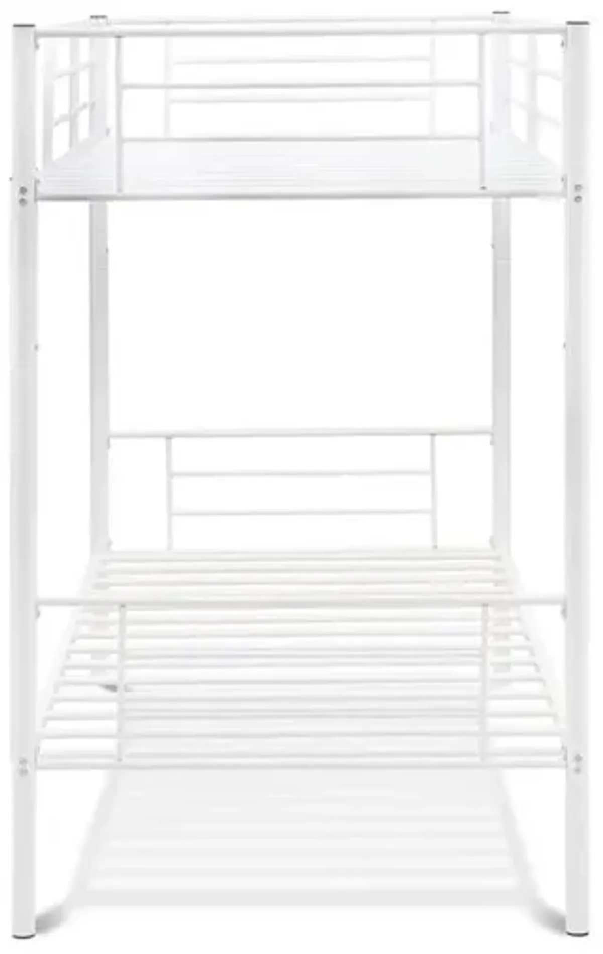 East West Furniture Twin Bunk Bed in powder coating white color