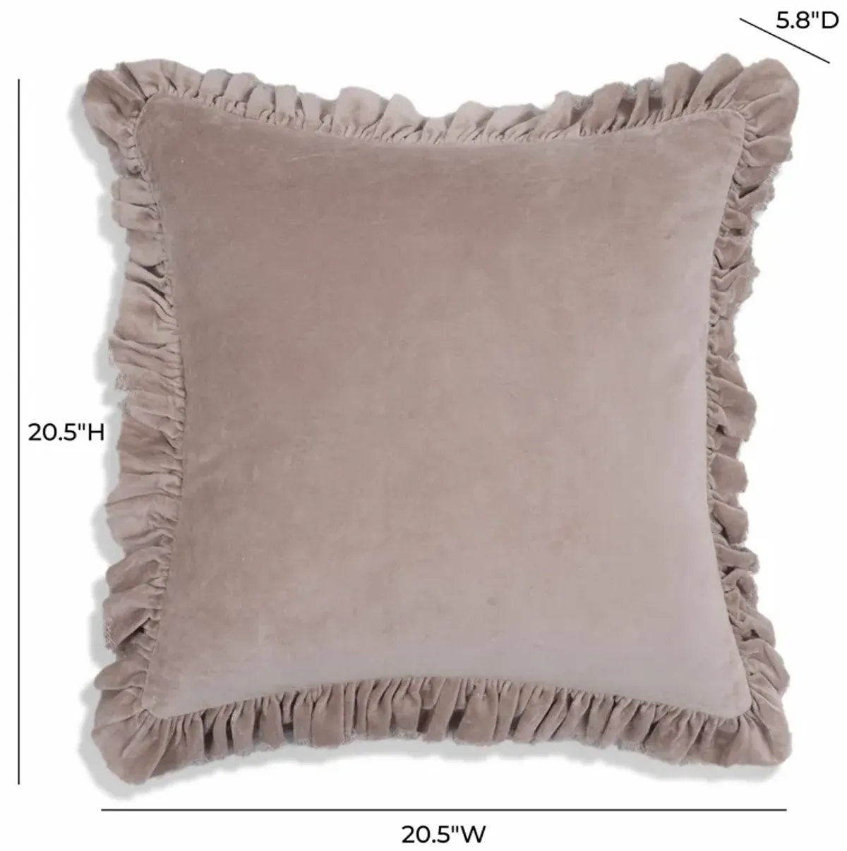 Alessia Distressed Blue Velvet Pillow