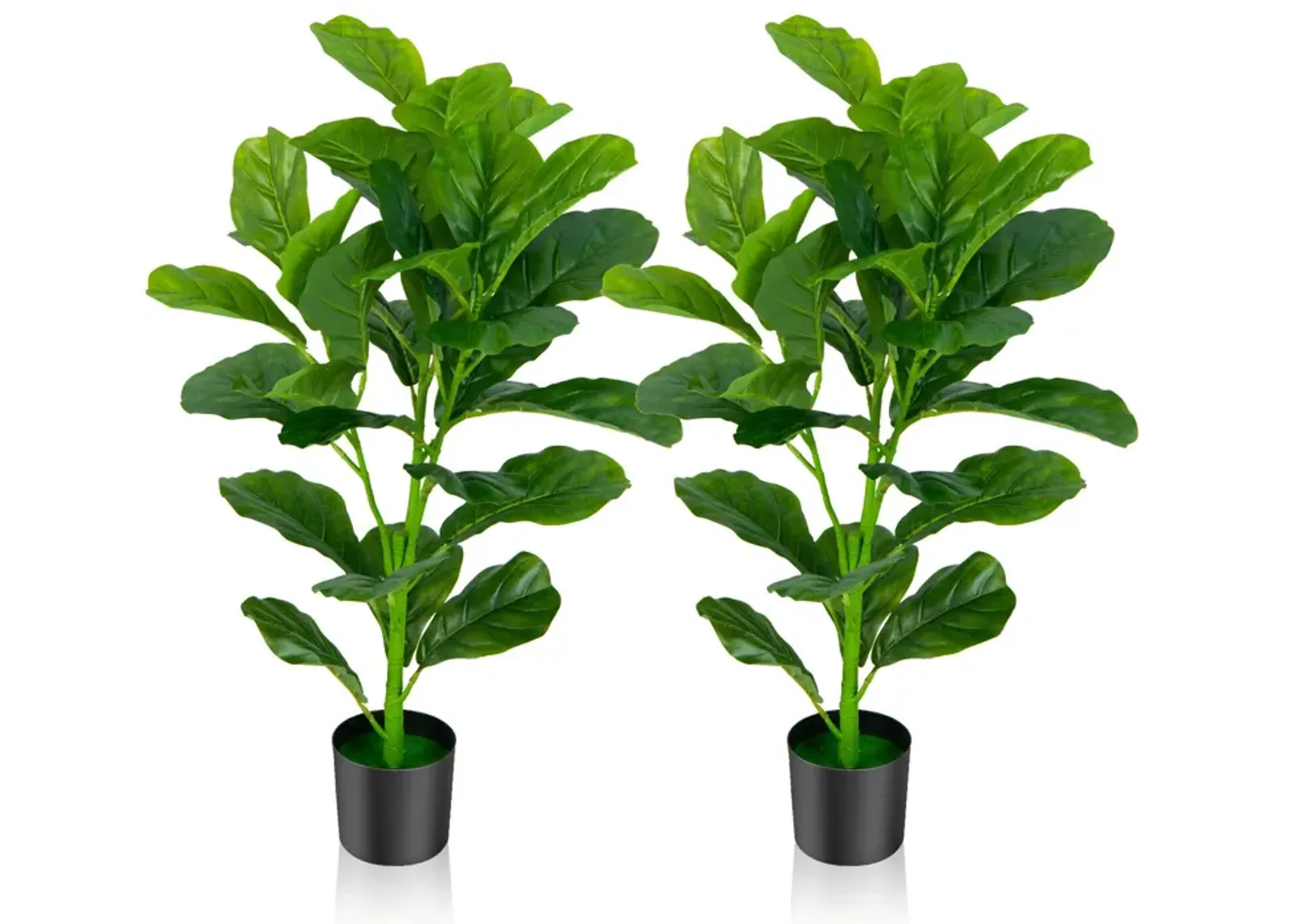 2-Pack Artificial Fiddle Leaf Fig Tree