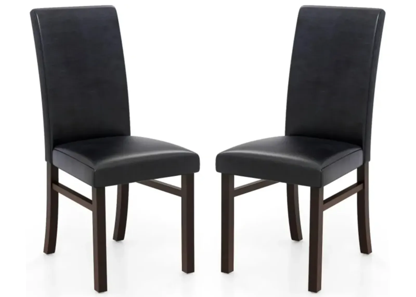 Hivvago Upholstered Dining Chairs Set of 2 with Solid Rubber Wood Legs