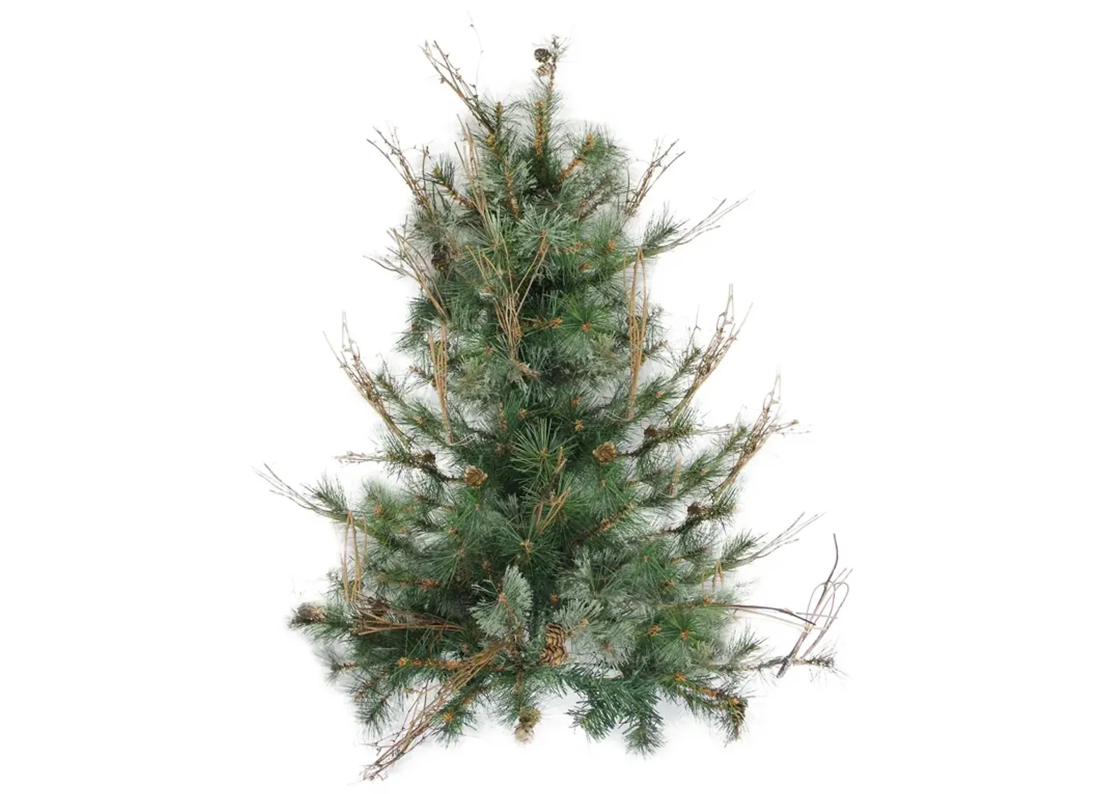 3' x 28" Country Mixed Pine Artificial Christmas Wall or Door Tree - Unlit