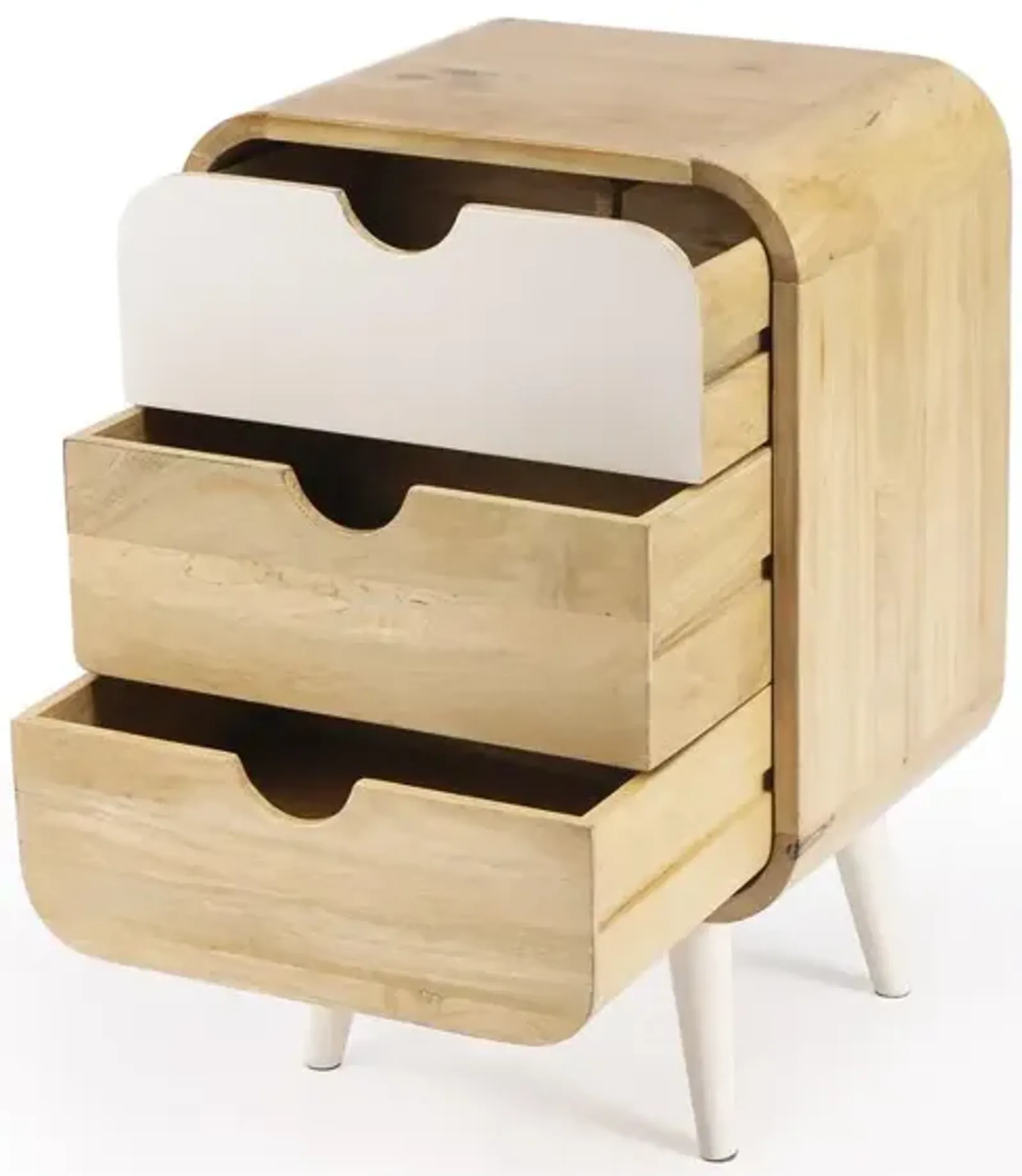 Belen Kox Modern Mango Wood Storage End Table, Belen Kox