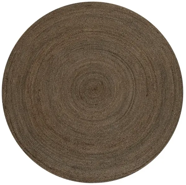 Zara Braided Coastal Cottage Round Jute. Round Area Rug