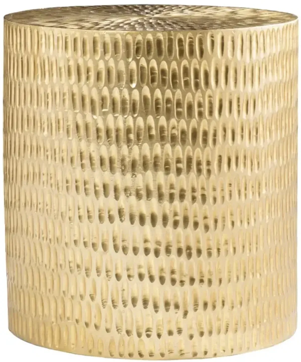Hivvago 18 Inch  Gold Manufactured Wood And Solid Wood Round End Table