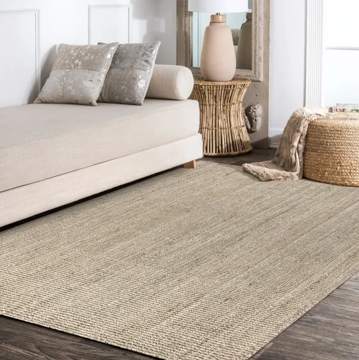 Pata Hand Woven Chunky Jute Natural 2 ft. x 10 ft. Runner Rug