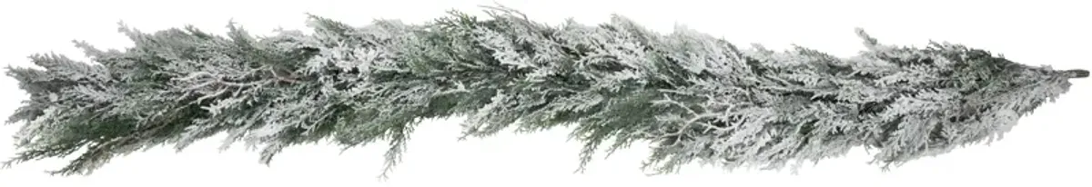 77" Snowed Cedar Twig Artificial Christmas Garland