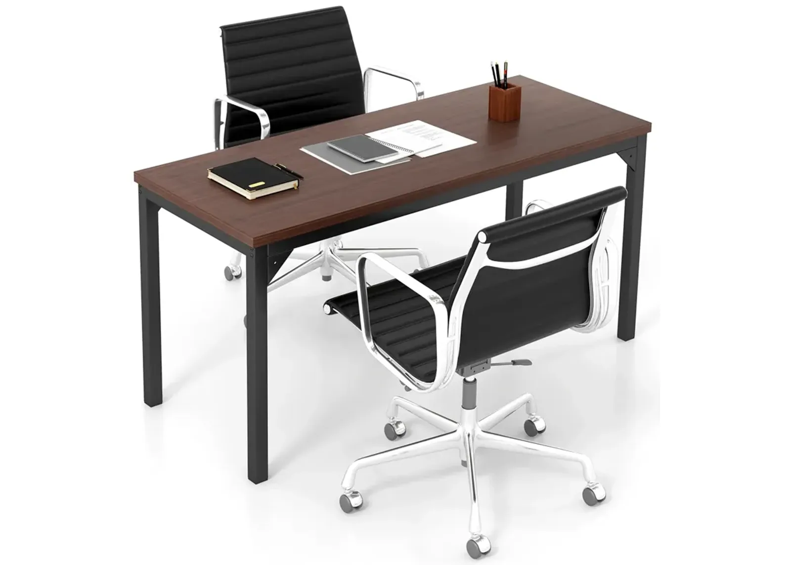 Costway 55" Conference Table Office Computer Study Desk Metal Base Meeting Room