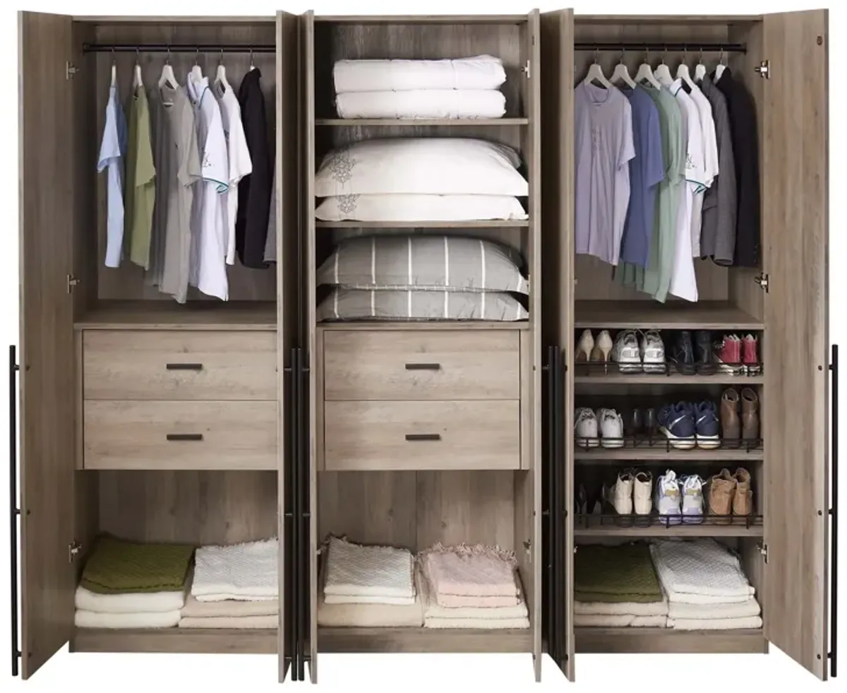 Lee Module Wardrobe in Gray (Set of 3)