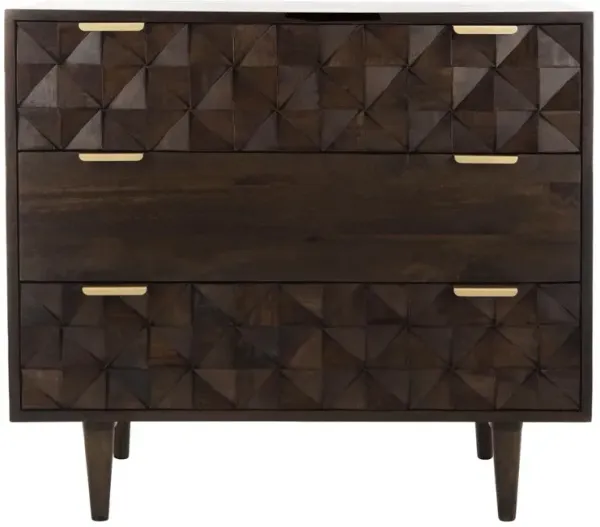 Safavieh Zinnia 3 Drawer Chest , Walnut