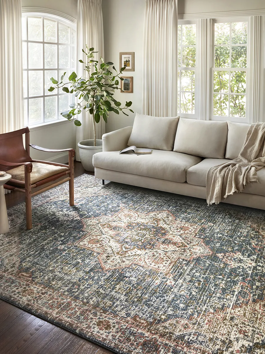 Saban SAB01 Blue/Multi 6'7" x 9'3" Rug