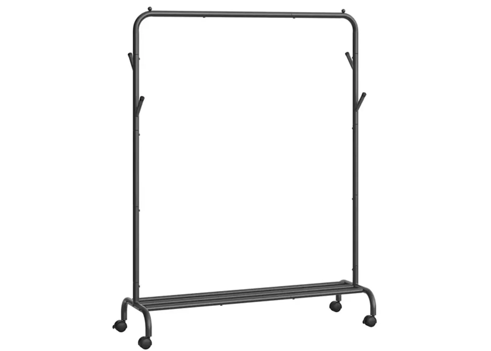 40.7" Wide Single-Rod Clothing Rack with Wheels