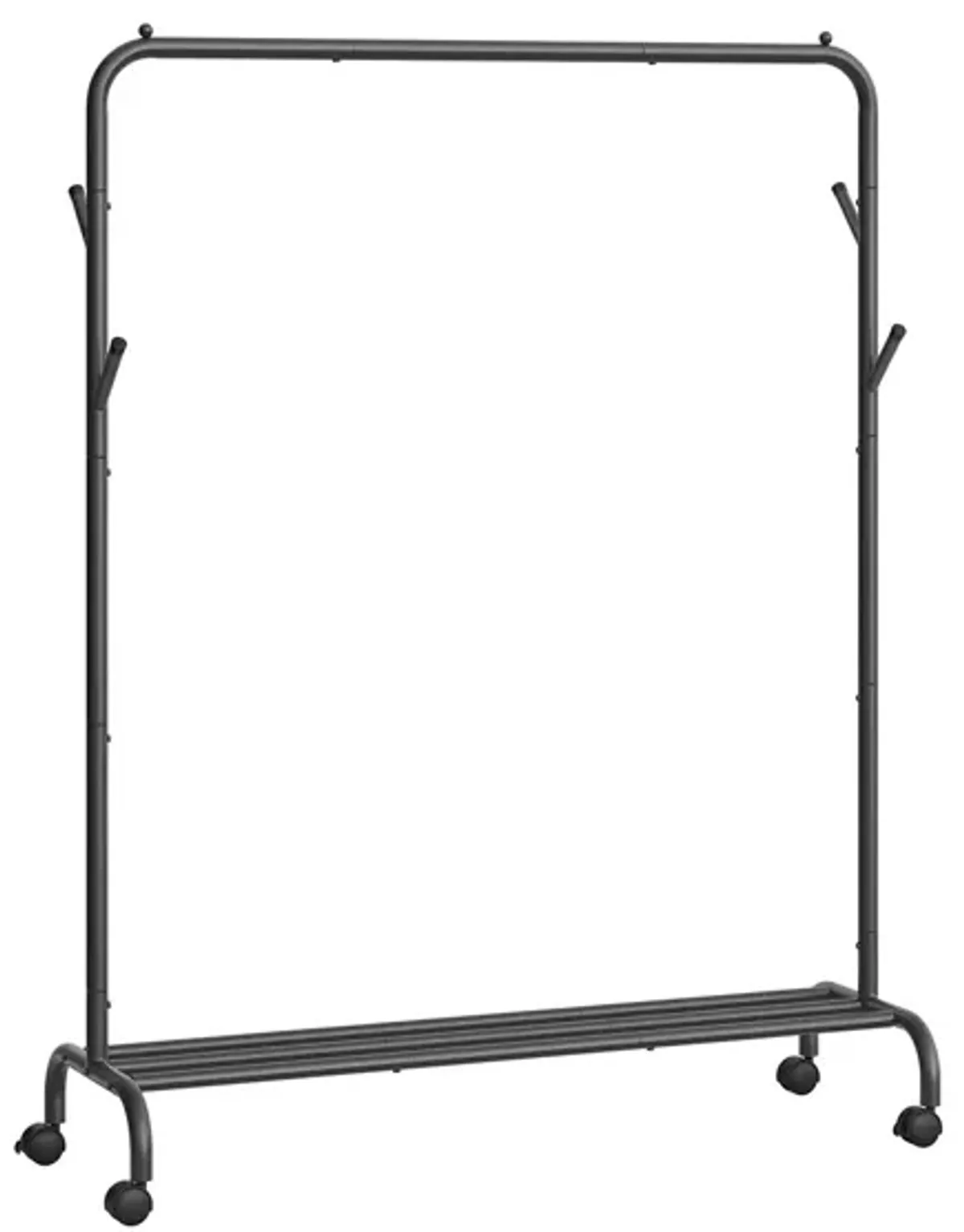 40.7" Wide Single-Rod Clothing Rack with Wheels