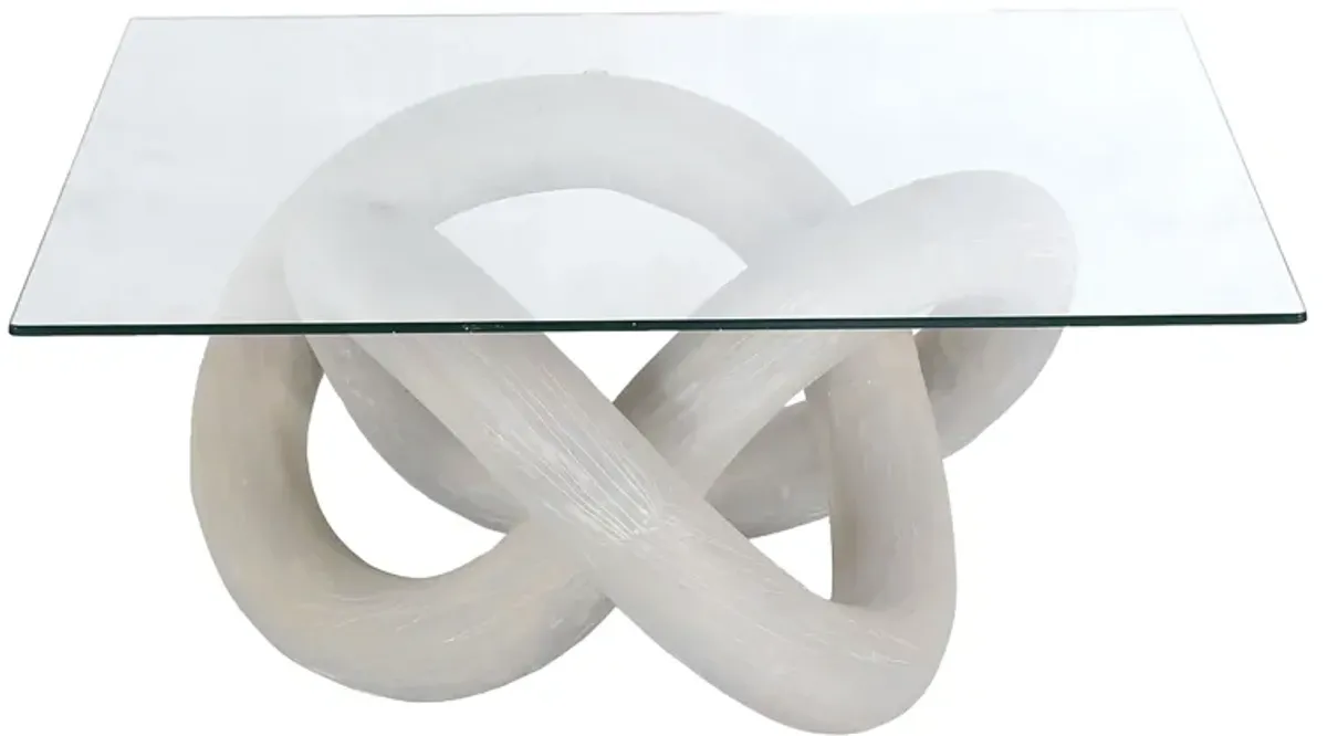 Knotty White Coffee Table