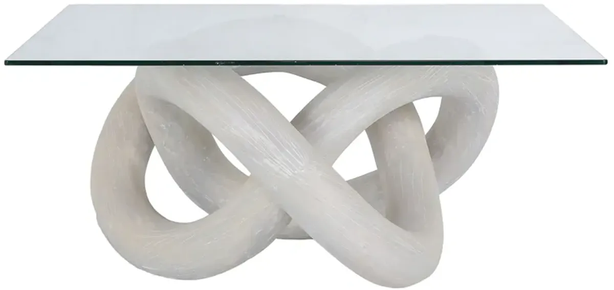 Knotty White Coffee Table