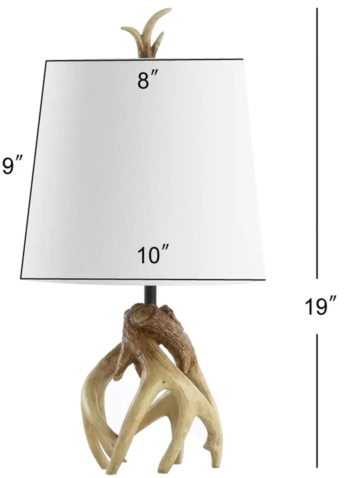 Vermont Antler Resin LED Table Lamp