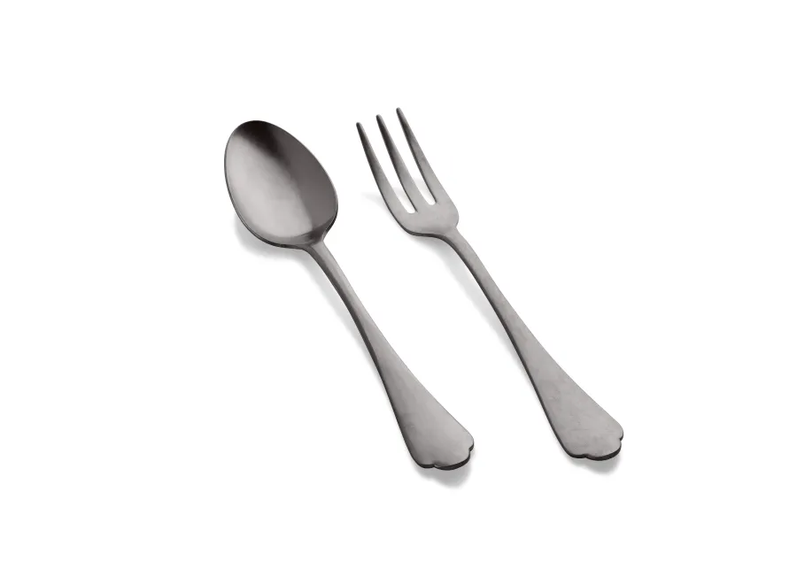 Pewter 2-Piece Serving Set in Black Gold