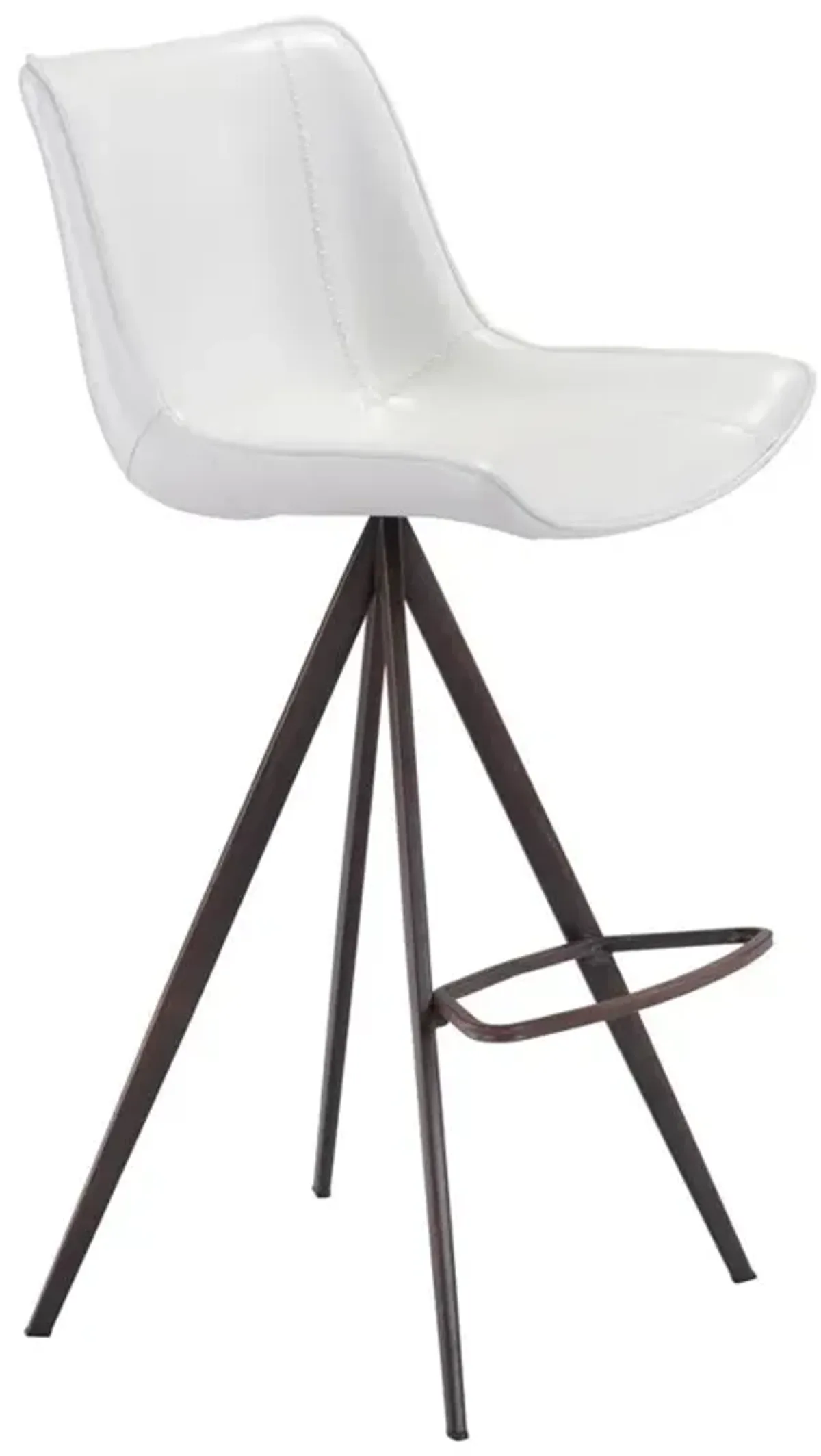 Belen Kox Aki Bar Chair (Set of 2), White & Walnut, Belen Kox