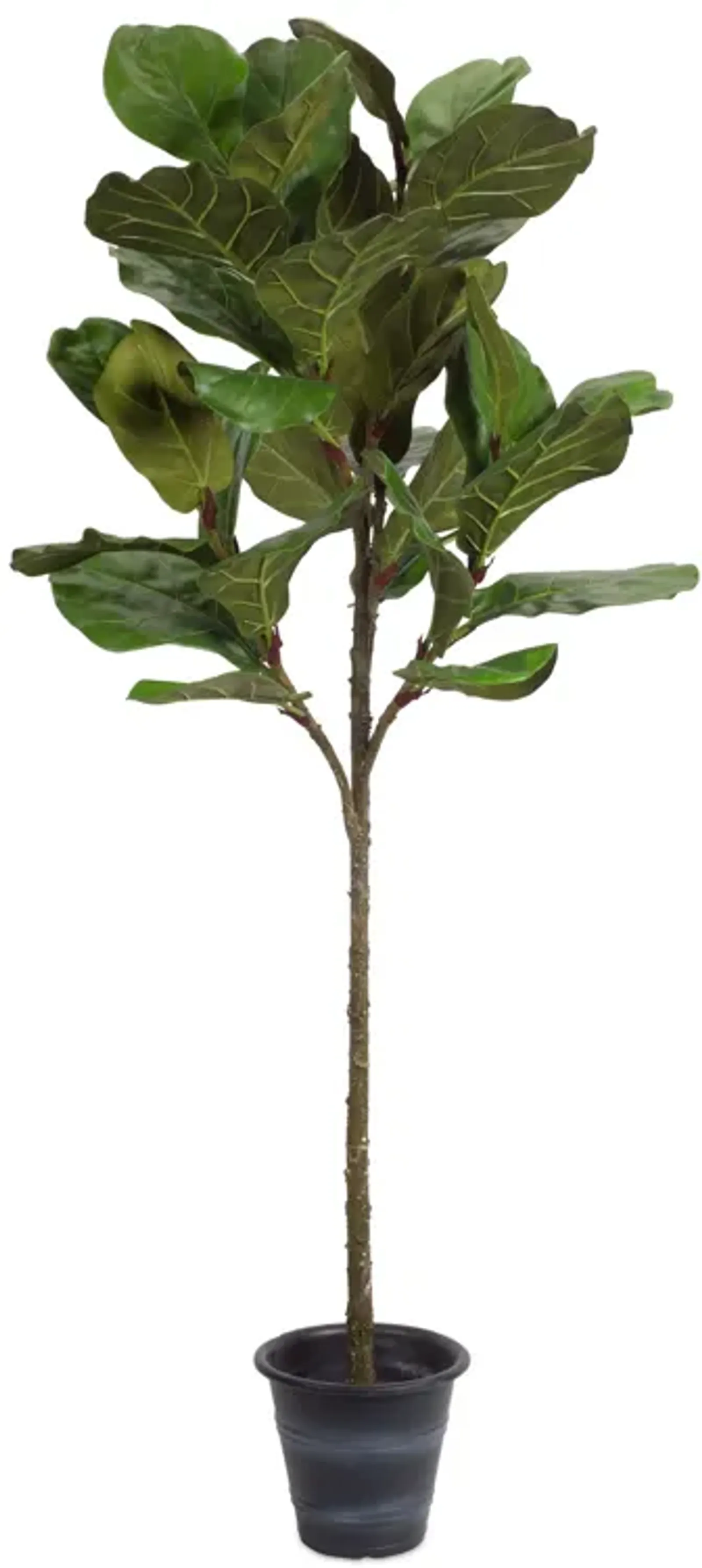 5' Tall Potted Faux Fiddle Leaf Fig Tree: Realistic Greenery for Home or Office Décor