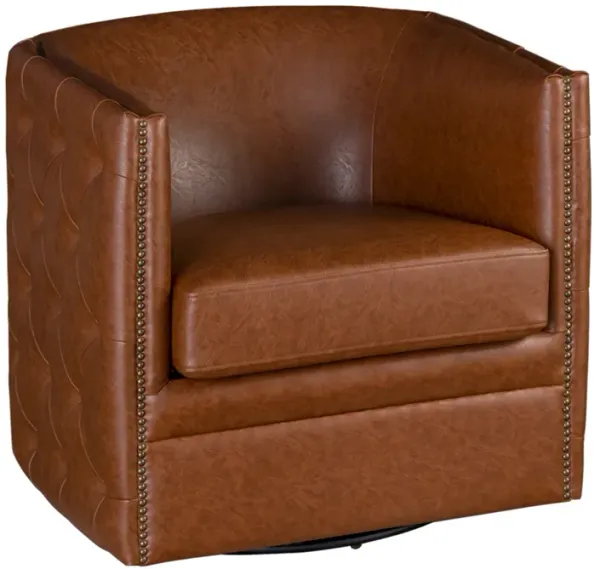 Gracie Mills Alisa Classic Low-Back Tufted Swivel Chair
