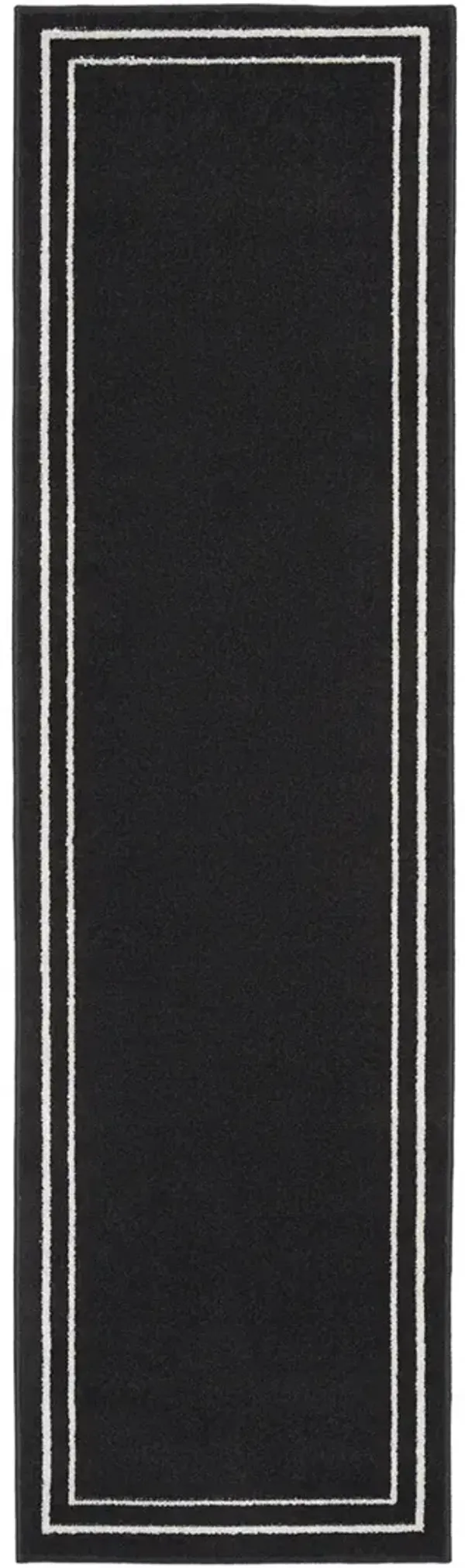 Nourison Essentials NRE02 Black/Ivory 2' x 4' Rug