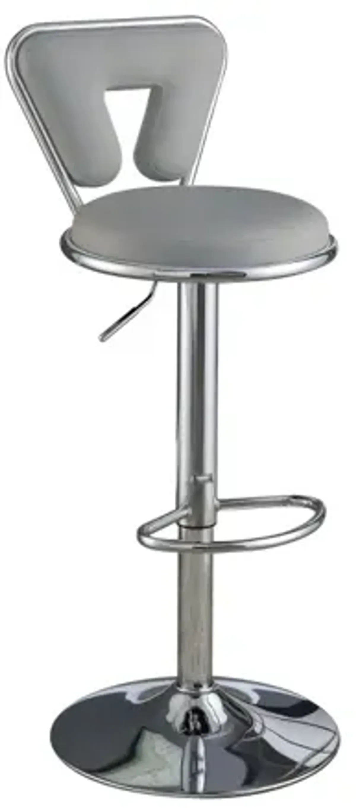 Gray Faux Leather Barstool Set of 2