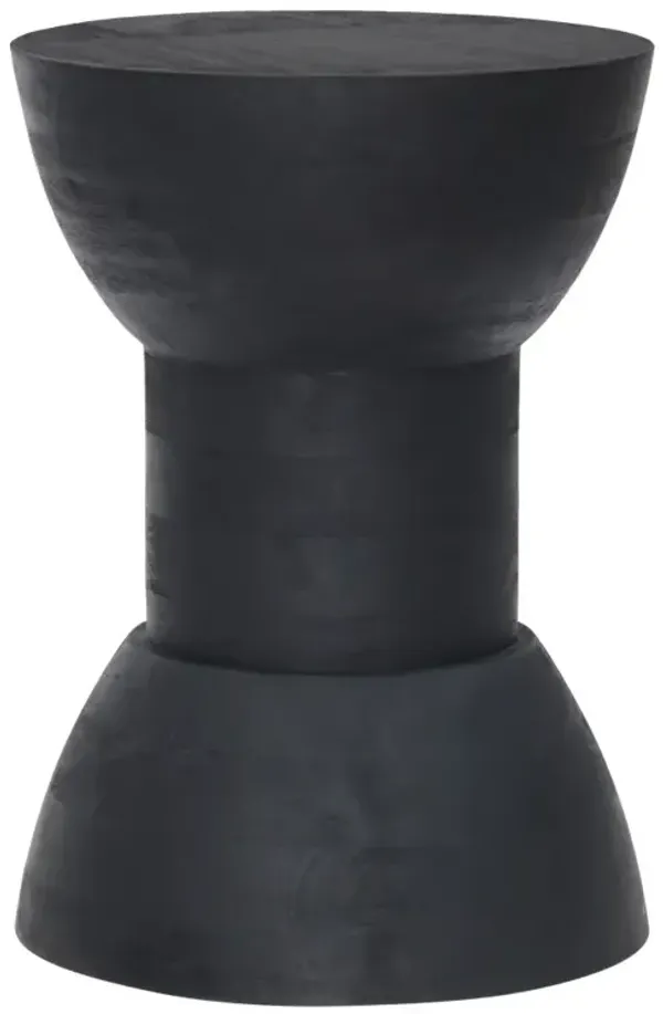 Hivvago 19 Inch Black Solid Wood Backless Bar Chair