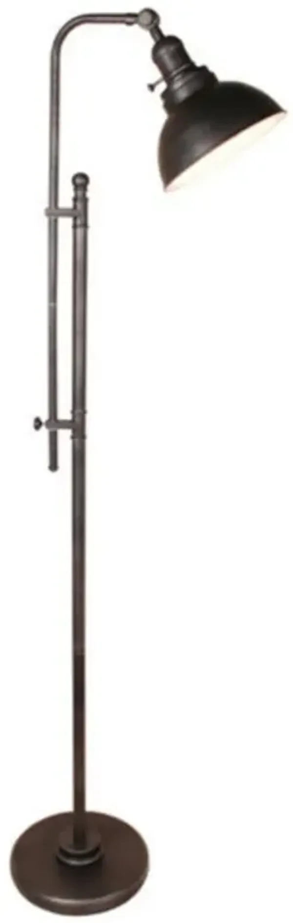 Retro Floor Lamp – Adjustable Task Light with Distressed Metal Finish & Sleek Design