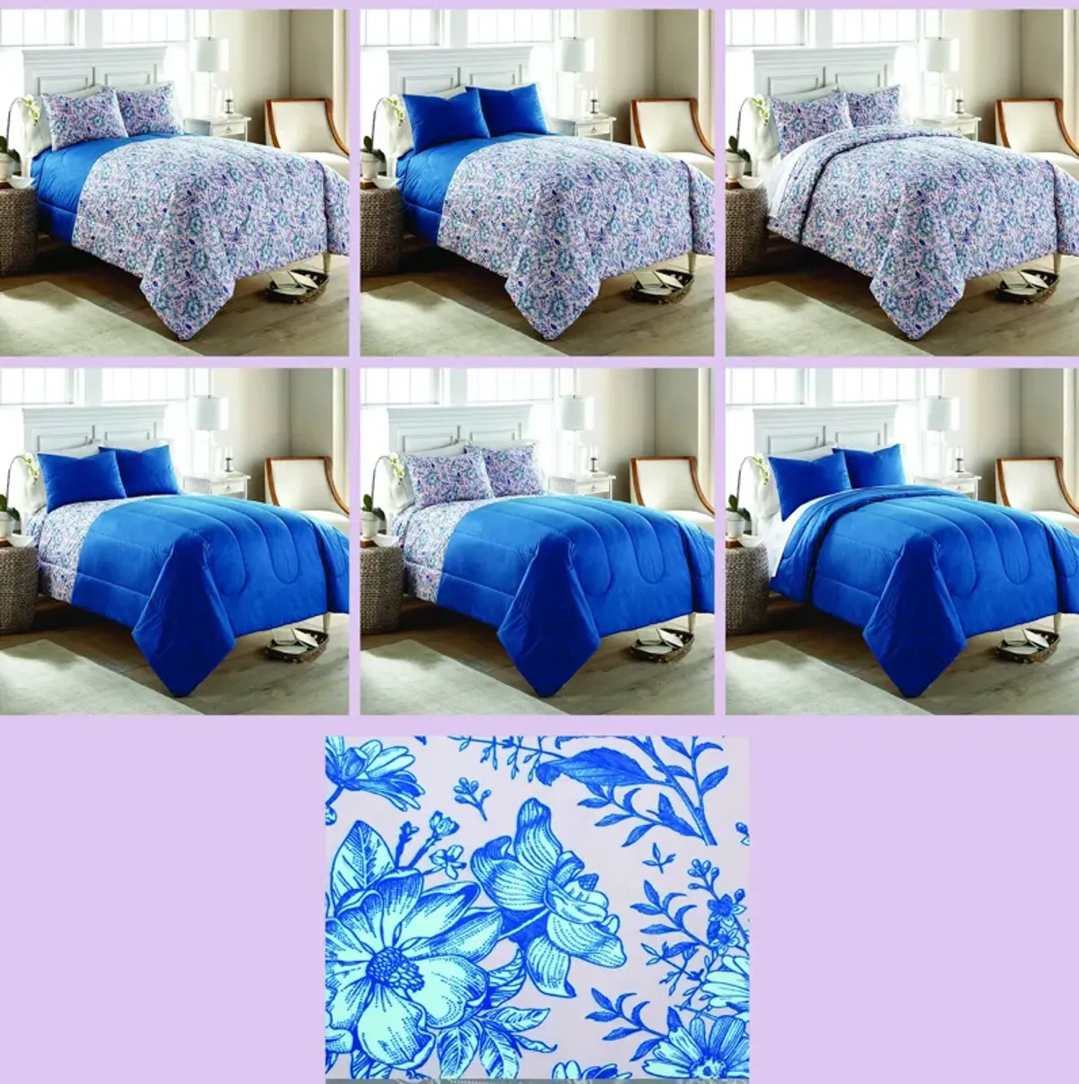 Micro Flannel 6 in 1 Comforter Set