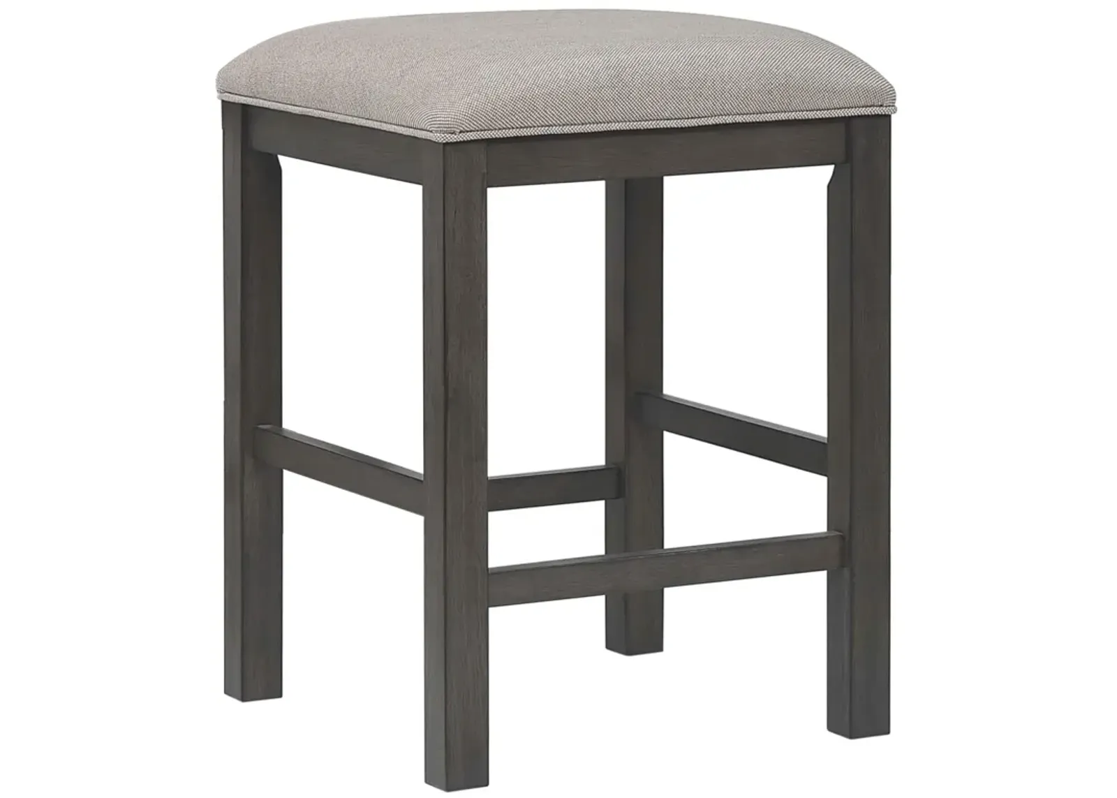 Shades of Gray 24 in. Gray Contemporary Backless Wood Frame Bar Stool with Upholstered Seat