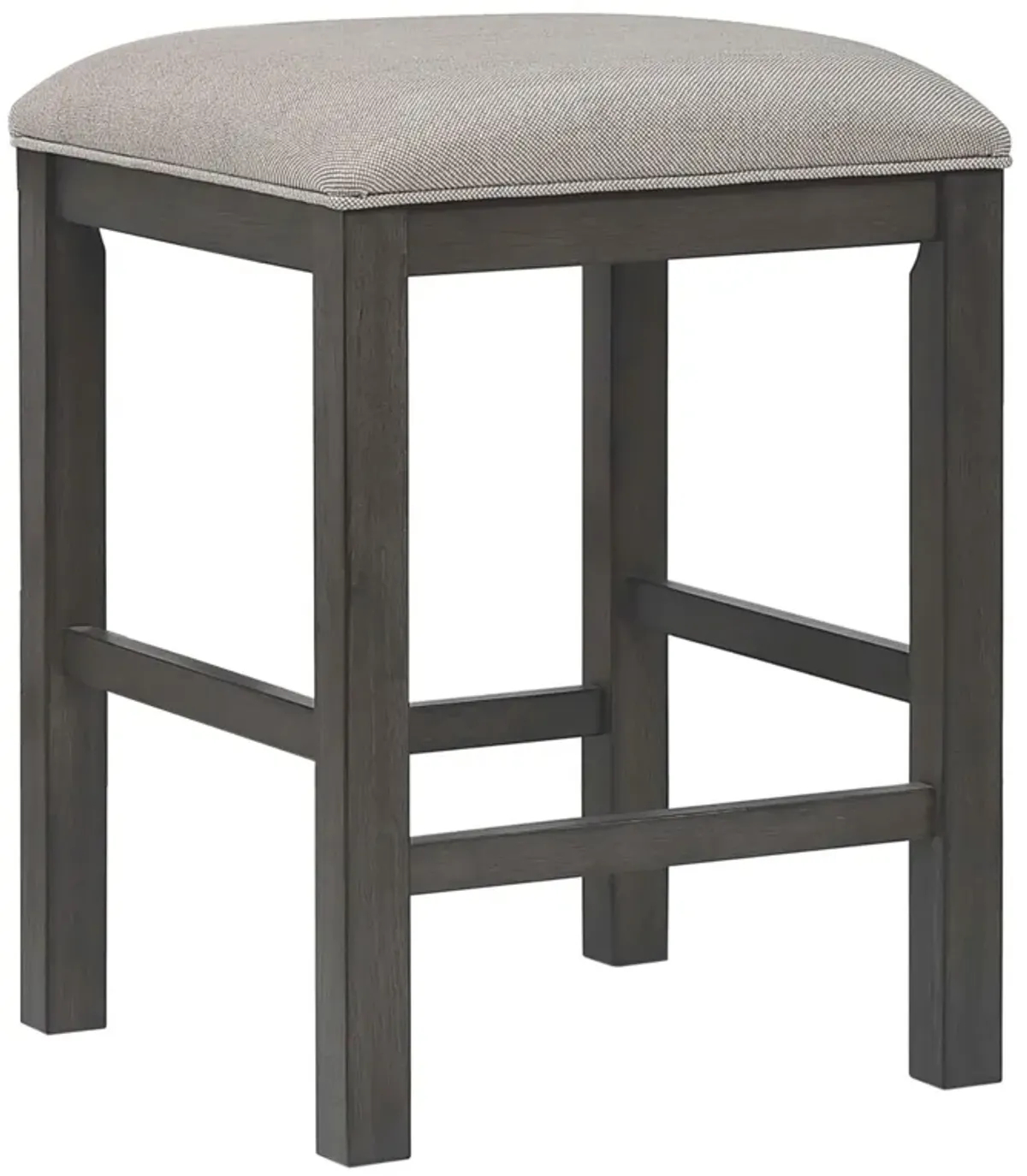 Shades of Gray 24 in. Gray Contemporary Backless Wood Frame Bar Stool with Upholstered Seat