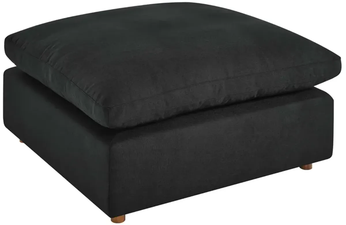 Ergode Luxurious and Cozy Ottoman: Sleek Design, Polyester Upholstery, Solid Wood Construction, Cotton and Down Cushions. Perfect for Living Room, Family Room, or Game Room. Weight Capacity: 331 lbs.
