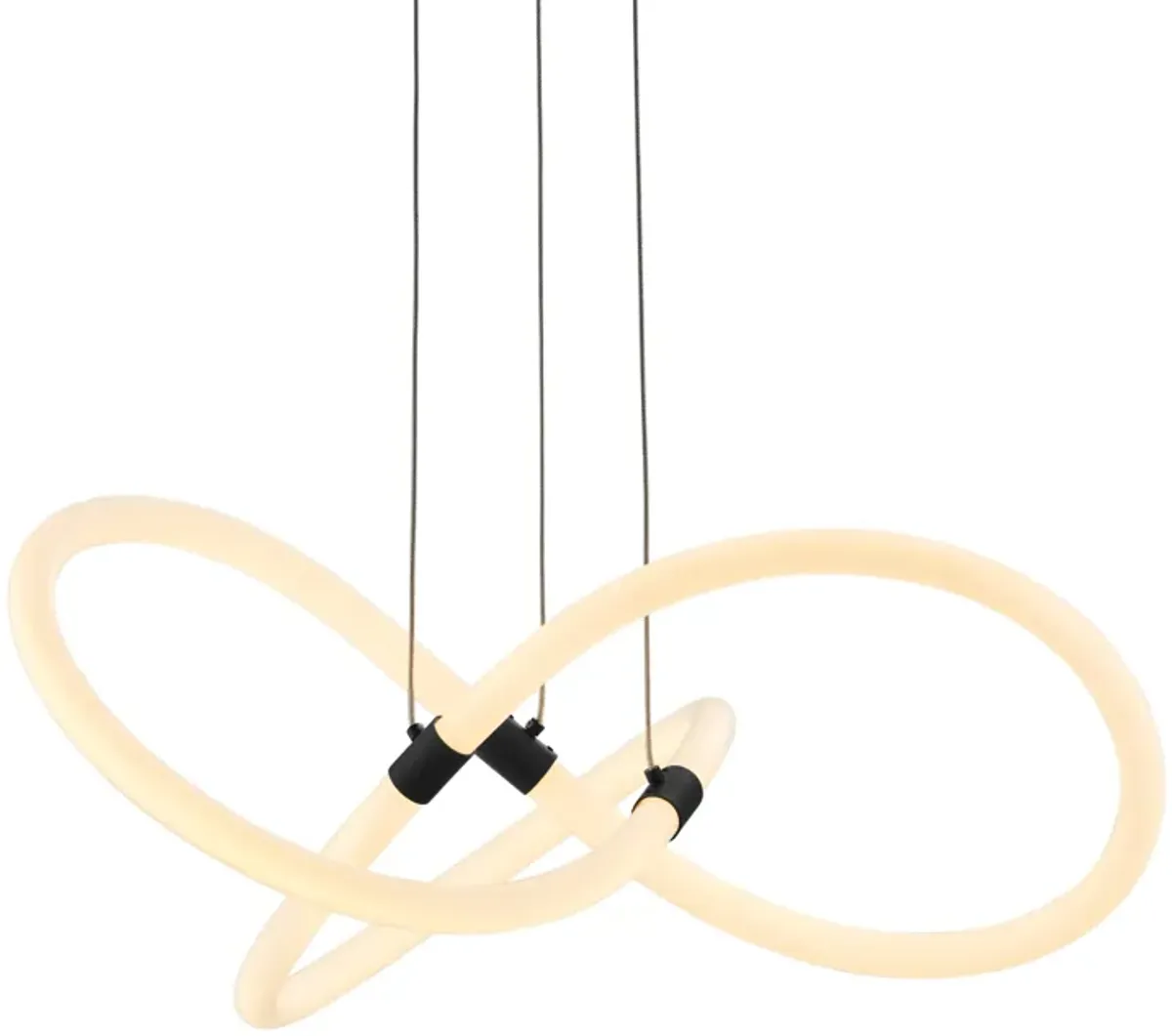 Daisy Chandelier Matte Black Silicone Integrated LED Dimmable