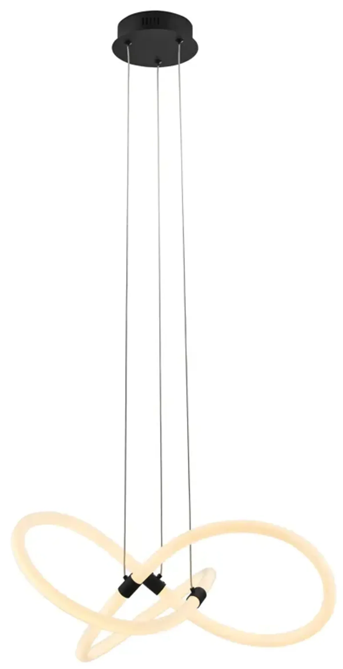 Daisy Chandelier Matte Black Silicone Integrated LED Dimmable