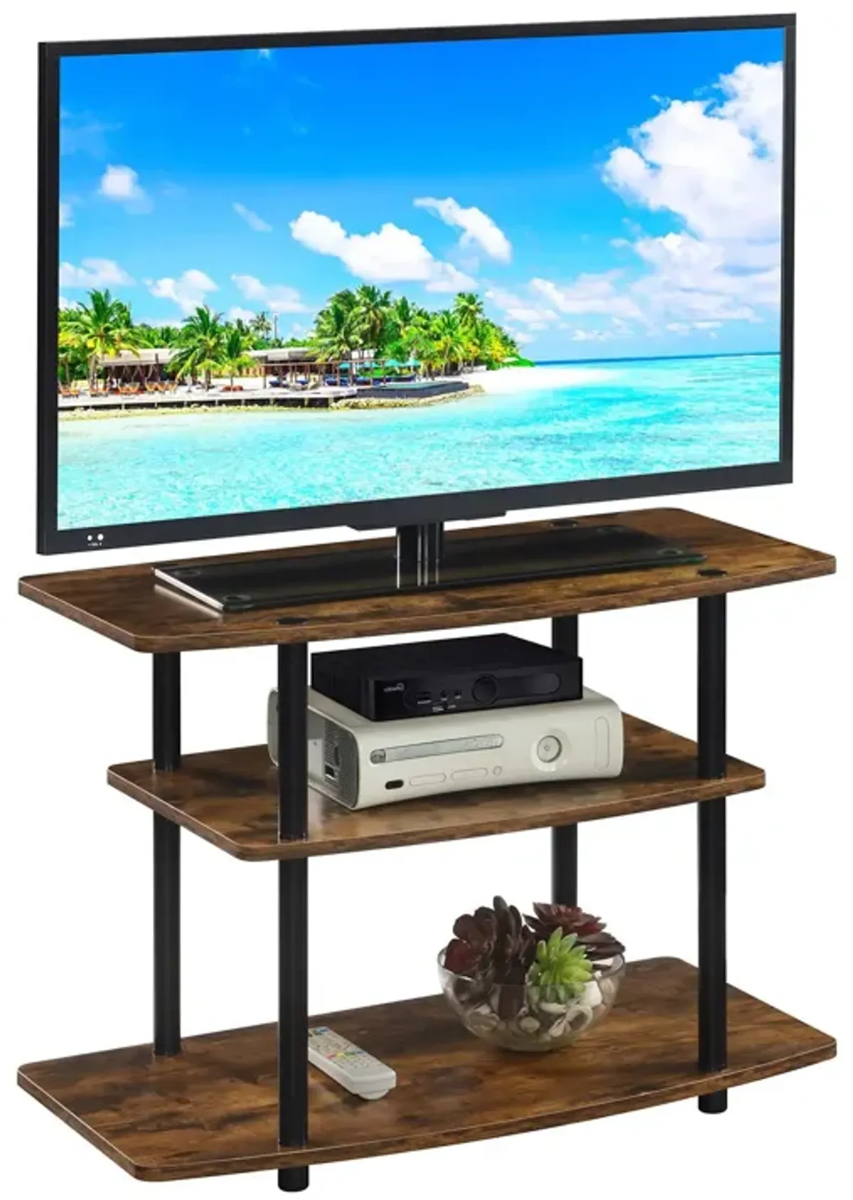 Convenience Concepts Designs2Go No Tools 3 Tier TV Stand