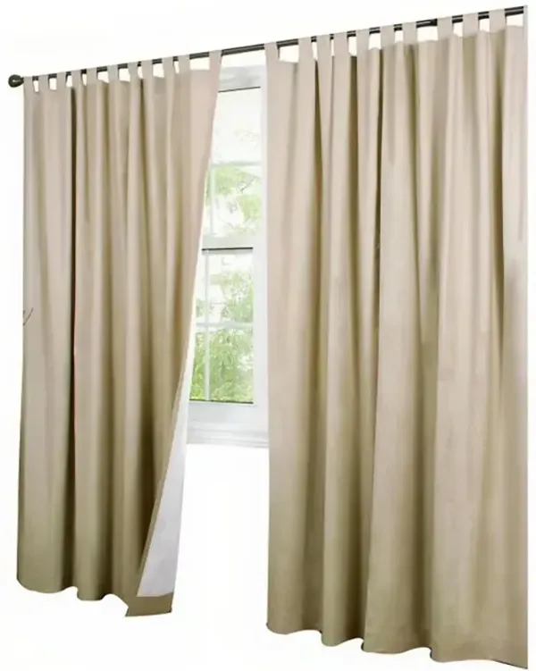Commonwealth Thermalogic Weather Insulated Cotton Fabric Tab Panels Pair - 40x72" - Khaki