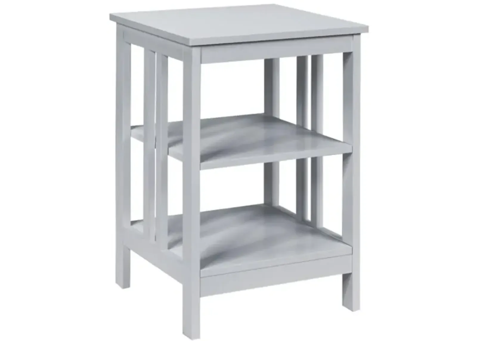 Hivvago 2 Pieces 3-Tier Nightstand with Reinforced Bars and Stable Structure