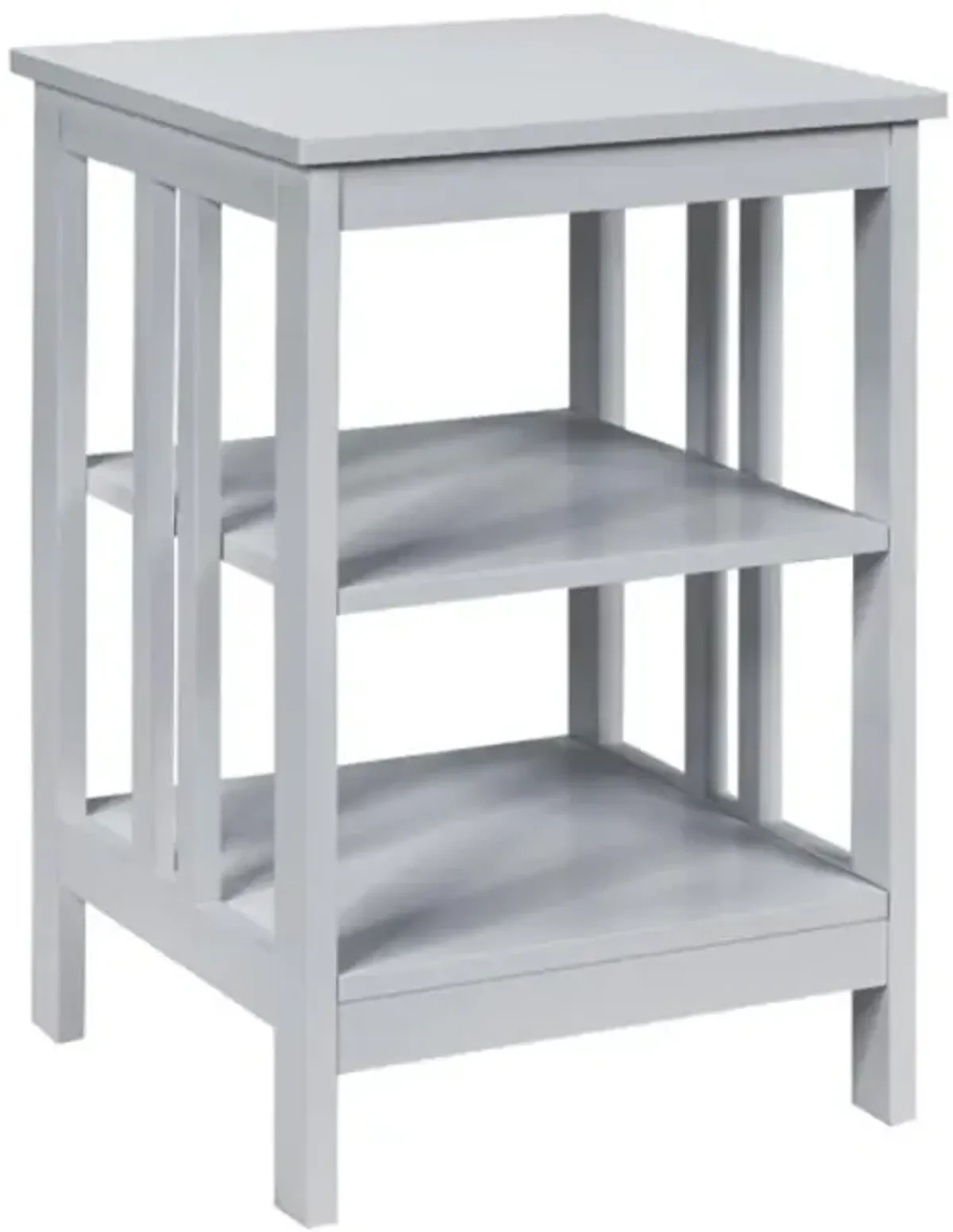 Hivvago 2 Pieces 3-Tier Nightstand with Reinforced Bars and Stable Structure