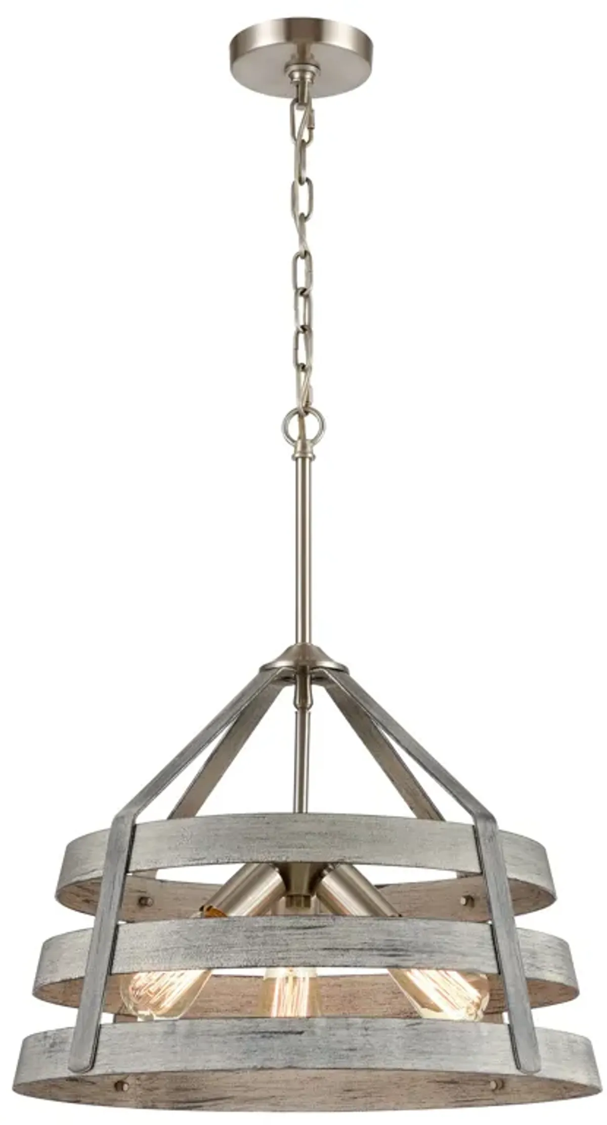 Brigantine 18'' Wide 3-Light Grey Chandelier