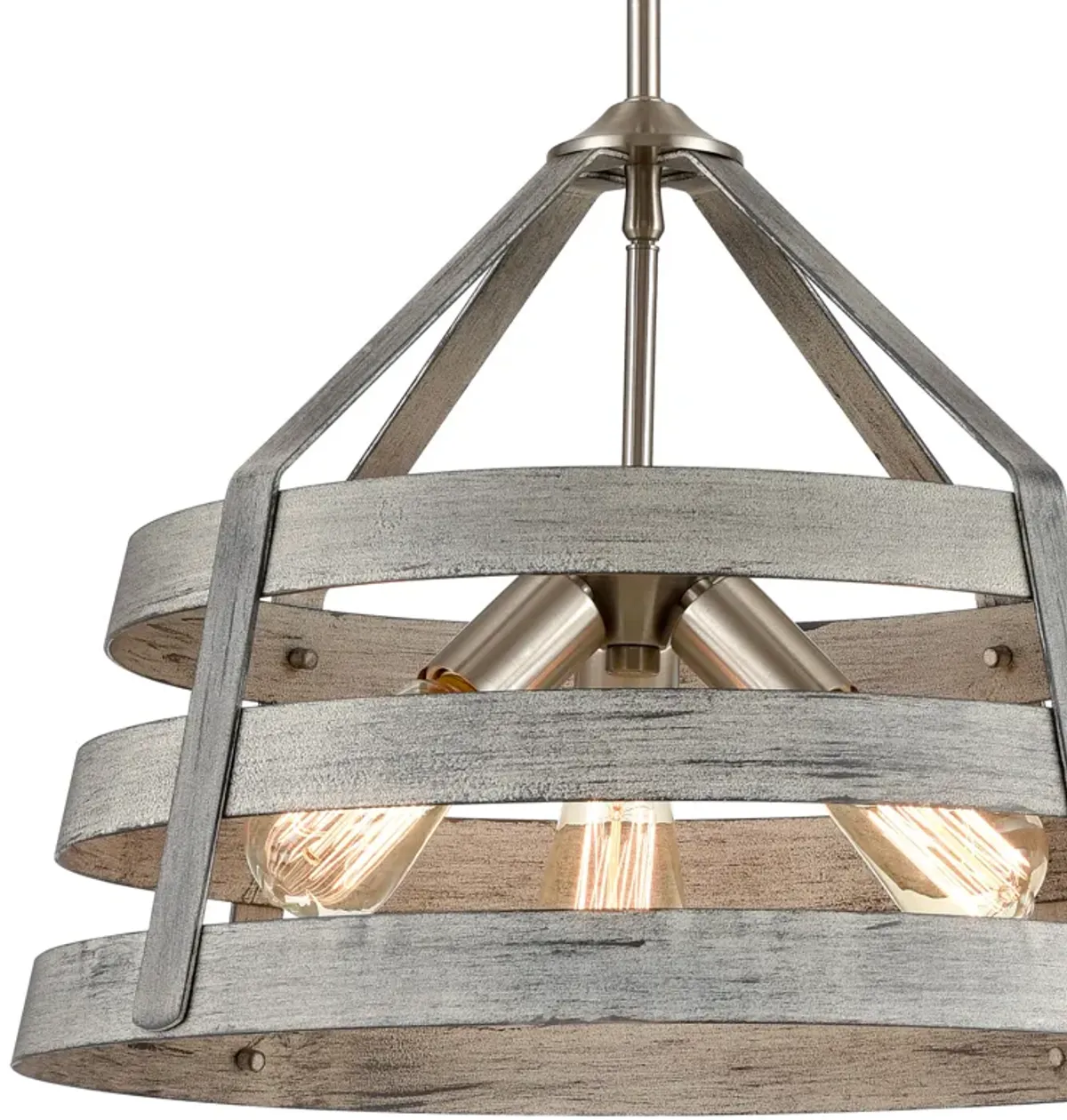 Brigantine 18'' Wide 3-Light Grey Chandelier