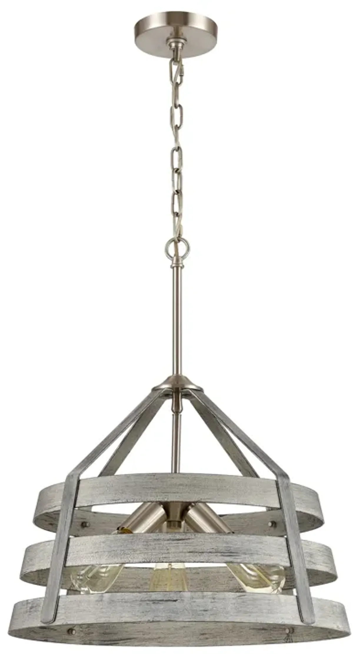 Brigantine 18'' Wide 3-Light Grey Chandelier