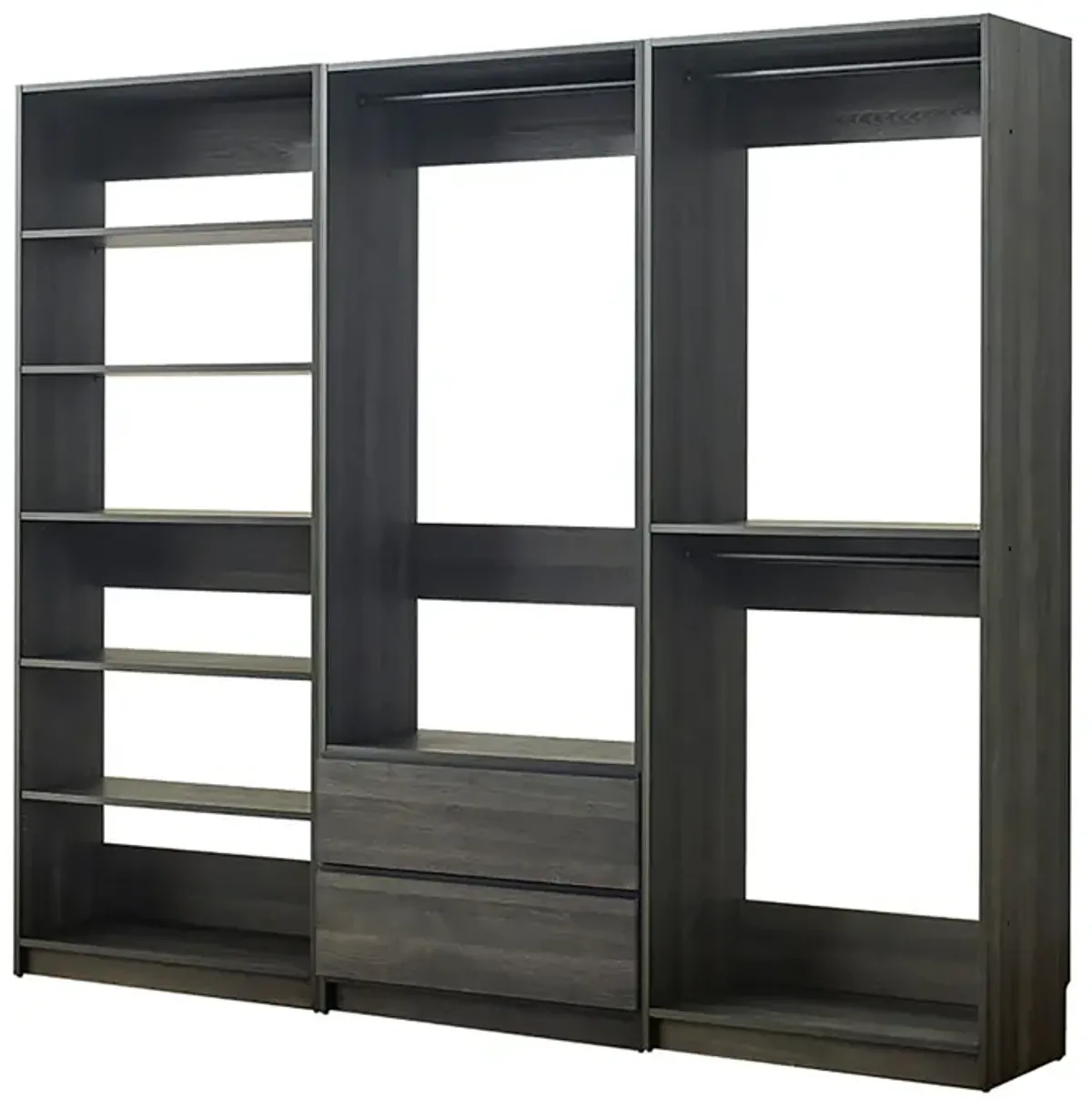 Prosper Gray Freestanding Walk in Wood Closet System