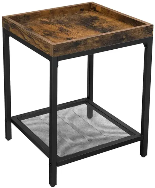 Hivvago Mesh Shelf End Table