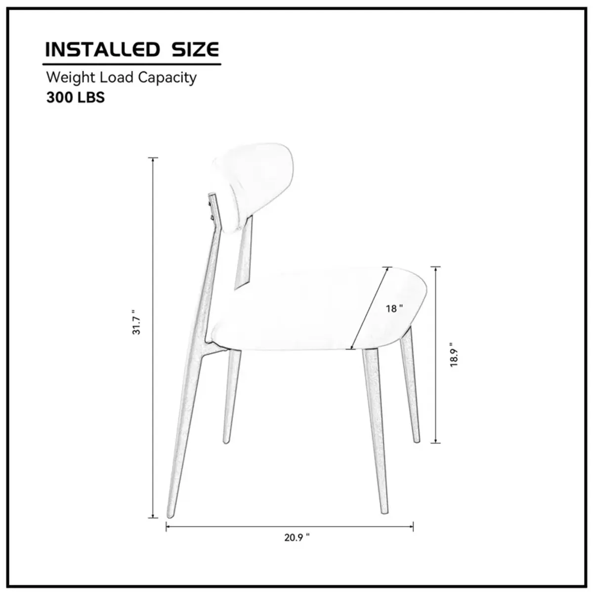 Modern Dining Chairs Set Of 2, Curved Backrest Round Upholstered And Metal Frame