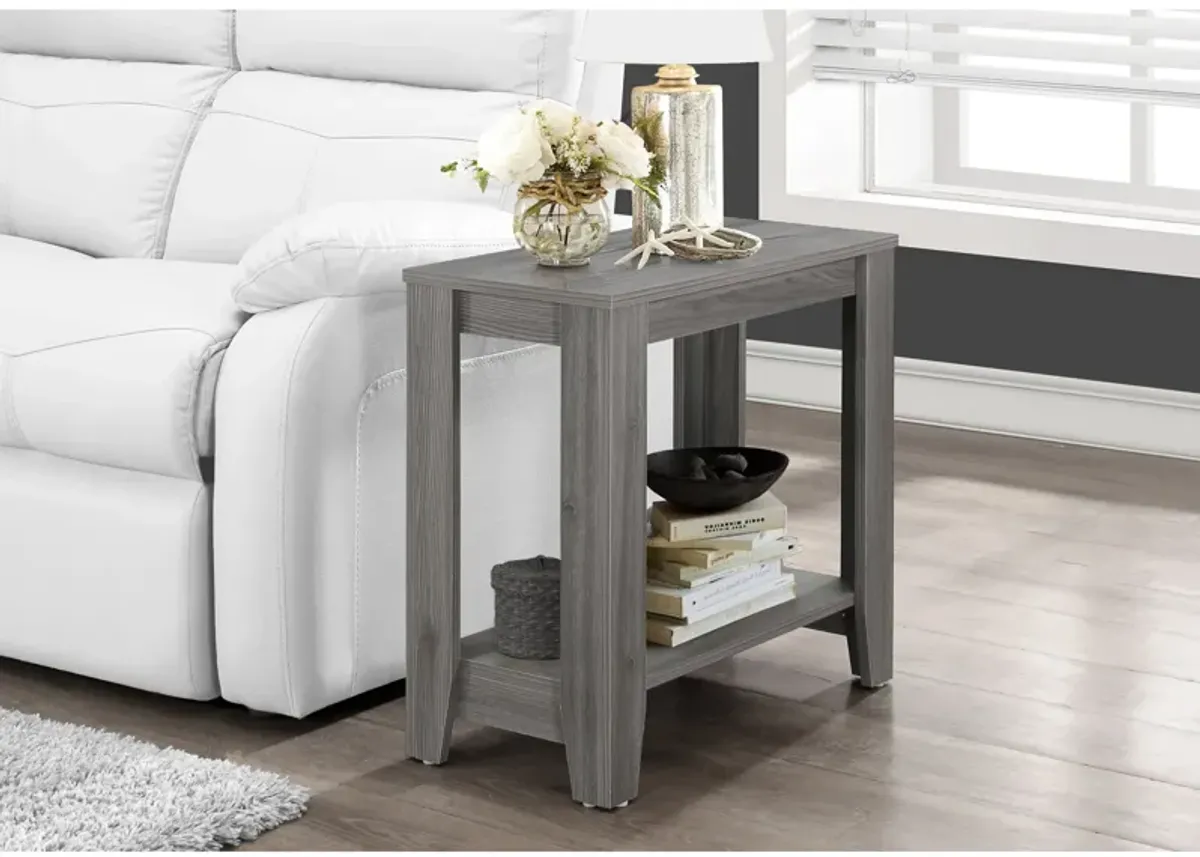 Monarch Specialties I 3118 Accent Table, Side, End, Nightstand, Lamp, Living Room, Bedroom, Laminate, Grey, Transitional