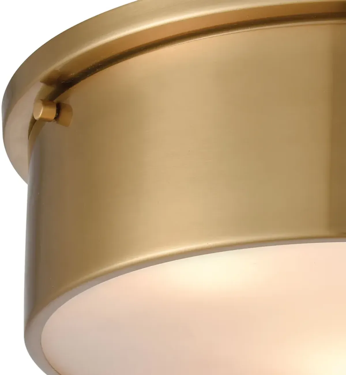 Simpson 14'' Wide 3-Light Gold Flush Mount