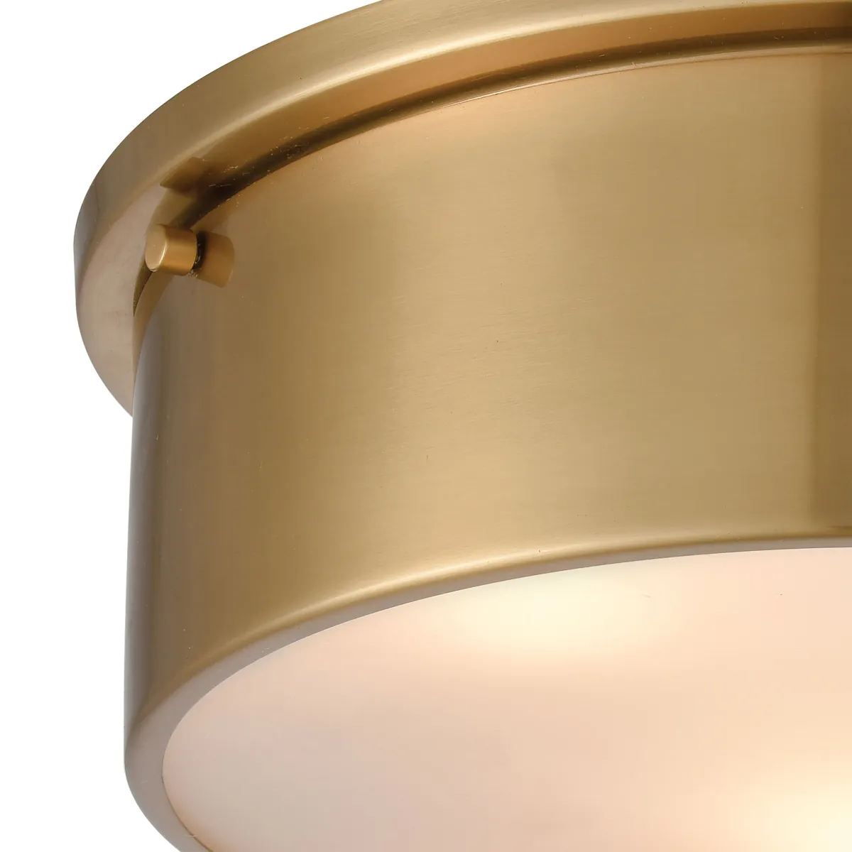 Simpson 14'' Wide 3-Light Gold Flush Mount