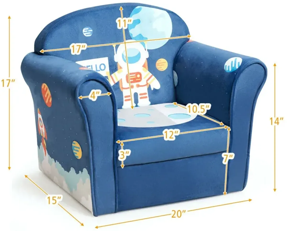 Kids Armrest Upholstered Couch