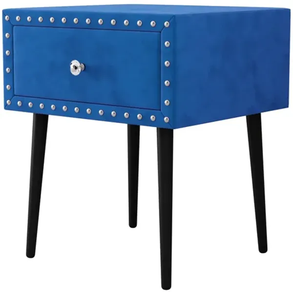 Streamdale Modern Velvet Nightstands with Rivets